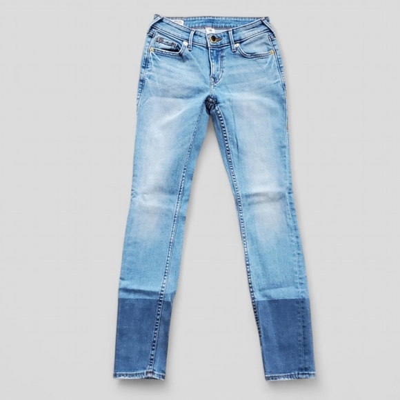 True Religion 24 Y2K Indie Sleeze Hippie Grunge Mid Rise Shadow Hem Skinny Jeans - Picture 4 of 13